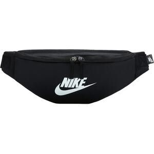 Nike Heritage Waistpack 3L Belt Fanny Pack Black White Zipper Pockets DB0490 010